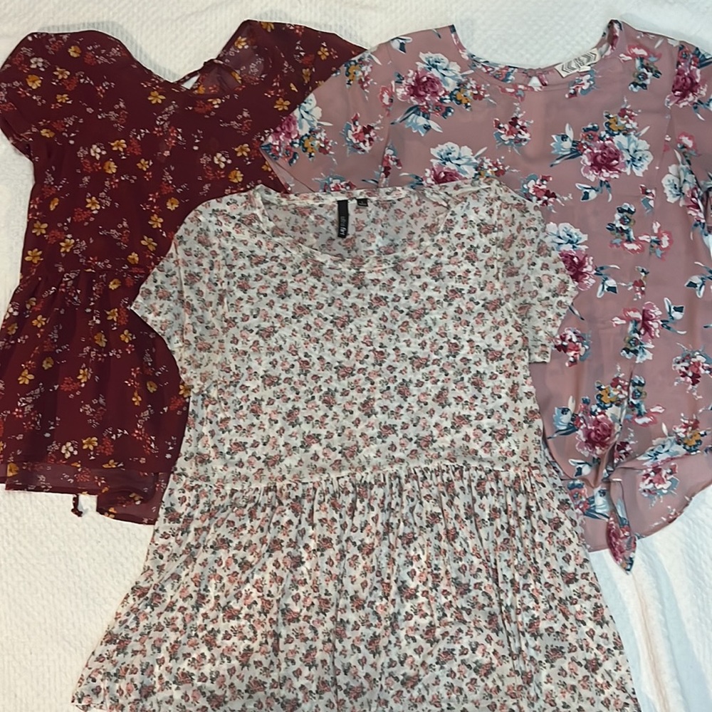 Three Floral Shirts